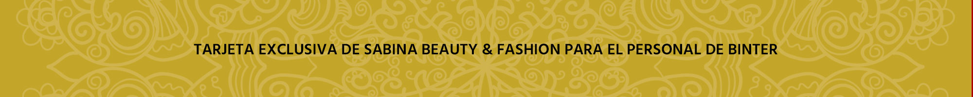 Tarjeta Sabina para empleados Binter