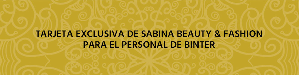 Tarjeta Sabina para empleados Binter